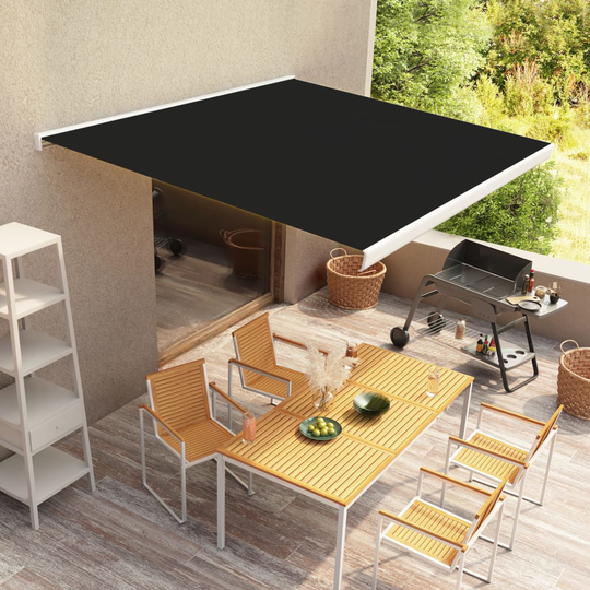 vidaXL Moottoroitu kasettimarkiisi 350 cm Antrasiitti