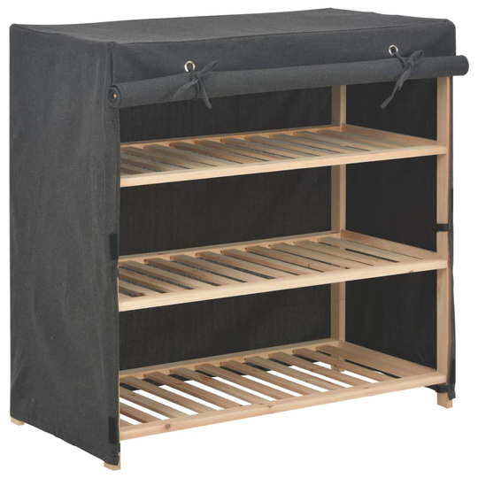 vidaXL Kenkäkaappi suojalla harmaa 79x40x80 cm kangas