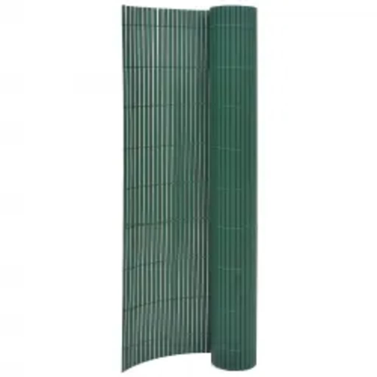 vidaXL Kaksipuolinen puutarha-aita 110x400 cm vihreä