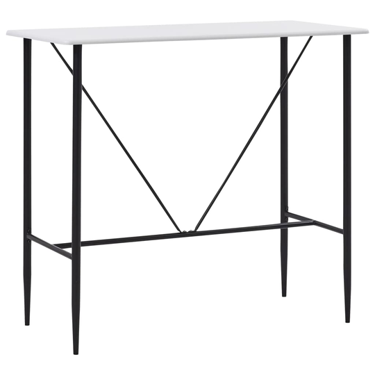 vidaXL Baaripöytä valkoinen 120x60x110 cm MDF