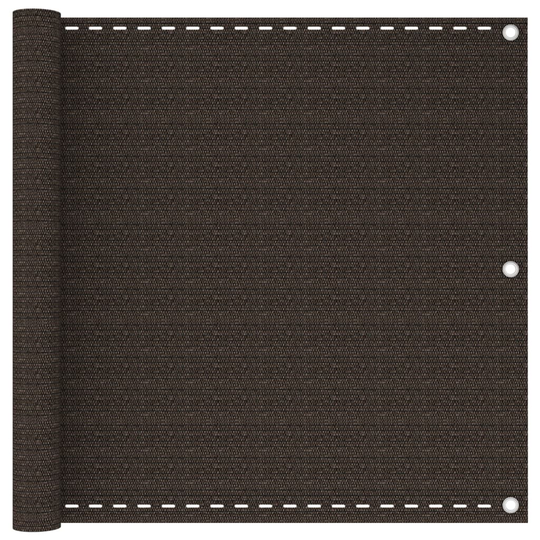 vidaXL Parvekkeen suoja ruskea 90x600 cm HDPE