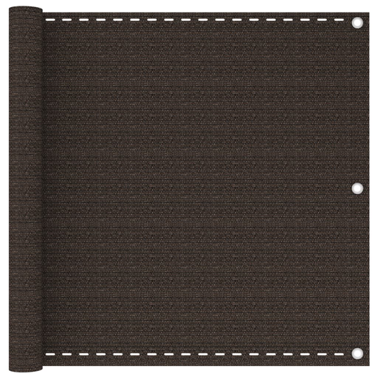 vidaXL Parvekkeen suoja ruskea 90x500 cm HDPE