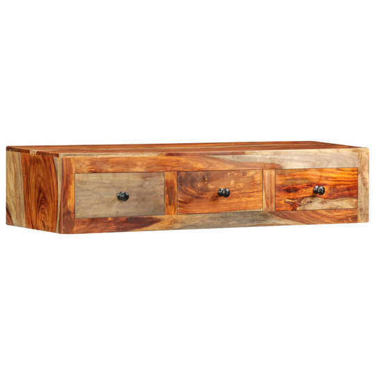 vidaXL Seinäkonsolipöytä 100x25x20 cm täysi seesampuu