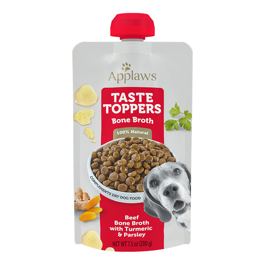 Applaws Taste Toppers -koiranruoka erikoishintaan! - naudan luuliemi, kurkuma & persilja (6 x 200 ml)