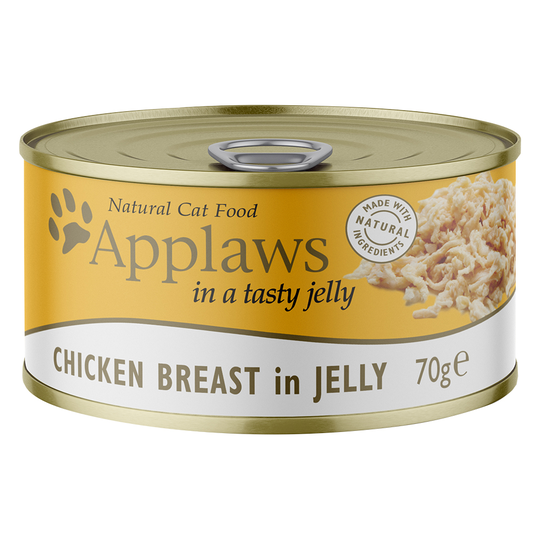 18 + 6 kaupan päälle! 24 x 70 g Applaws-kissanruokaa - in Jelly: kana