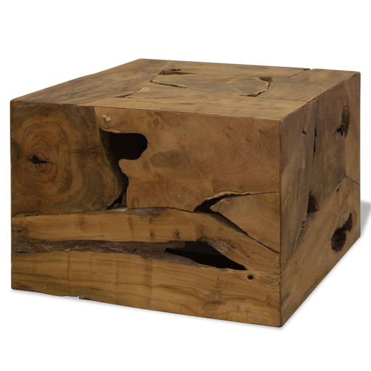 vidaXL Sohvapöytä 50x50x35 cm aito tiikki ruskea