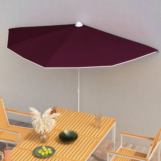 vidaXL Puoliaurinkovarjo tangolla 180x90 cm viininpunainen