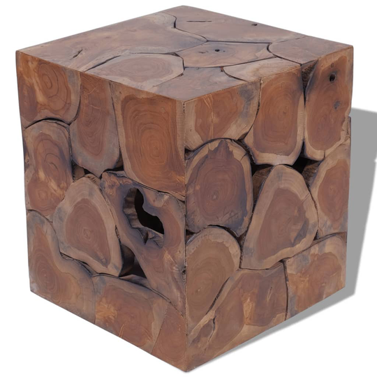 vidaXL Jakkara Täysi Tiikki 40x40x45 cm