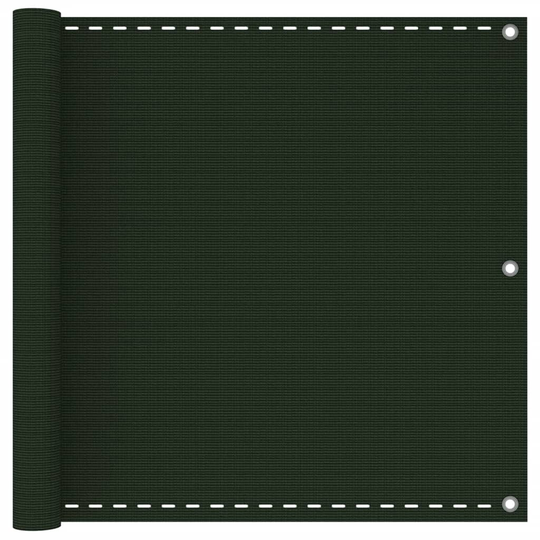 vidaXL Parvekkeen suoja tummanvihreä 90x400 cm HDPE