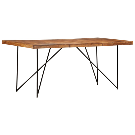vidaXL Ruokapöytä 180x90x76 cm täysi akaasiapuu
