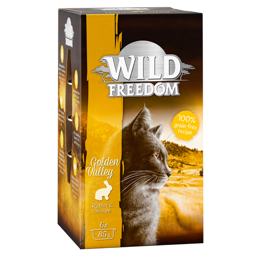 Wild Freedom Adult -rasiat 6 x 85 g erikoishintaan! - Golden Valley - kani & kana