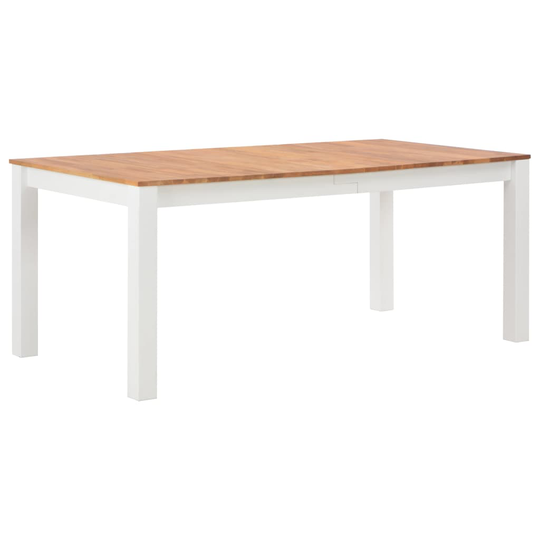 vidaXL Ruokapöytä 180x90x74 cm täysi tammi