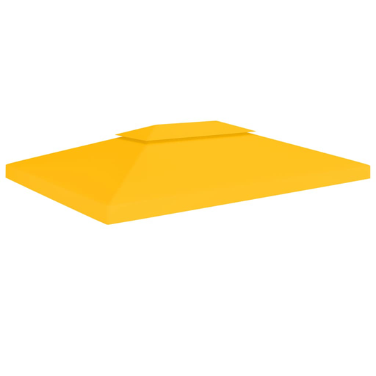 vidaXL 2-kerroksinen huvimajan katto 310 g/m² 4x3 m keltainen