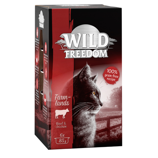 Wild Freedom Adult -rasiat 6 x 85 g erikoishintaan! - Farmlands - nauta & kana