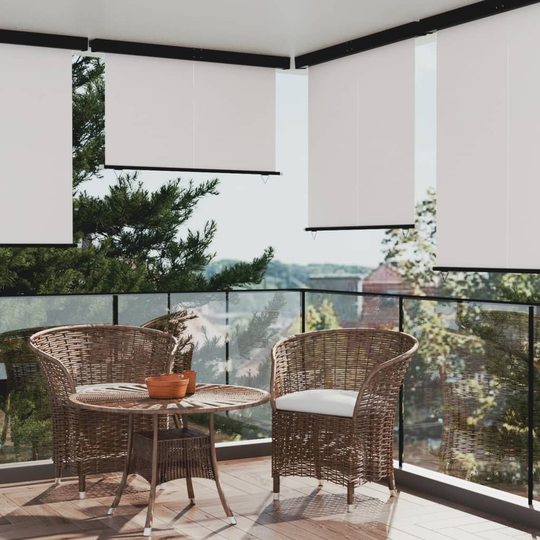 vidaXL Parvekkeen sivumarkiisi 160x250 cm kerma