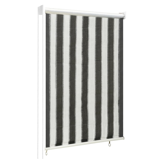 vidaXL 312679 Outdoor Roller Blind 60x140 cm Anthracite and White Stripe