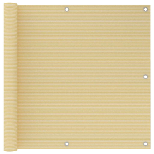 vidaXL Parvekkeen suoja beige 90x300 cm HDPE