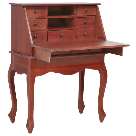 vidaXL Kirjoituslipasto ruskea 78x42x103 cm mahonki