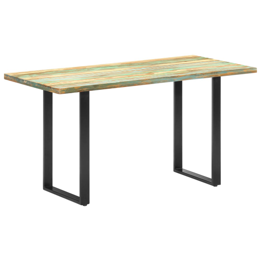 vidaXL Ruokapöytä 140x70x76 cm täysi kierrätetty mangopuu
