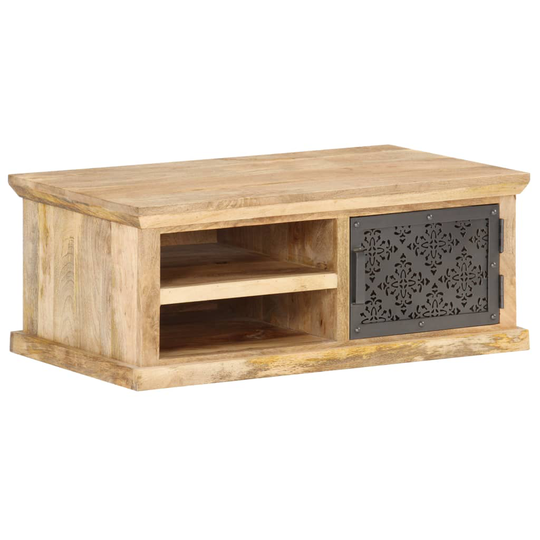 vidaXL Sohvapöytä ovella 90x50x35 cm täysi mangopuu