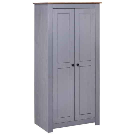 vidaXL Vaatekaappi harmaa 80x50x171,5 cm mänty Panama-sarja