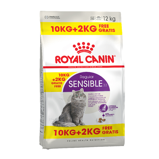 Royal Canin -bonuspakkaus: 10 kg + 2 kg kaupan päälle! - Regular Sensible 33