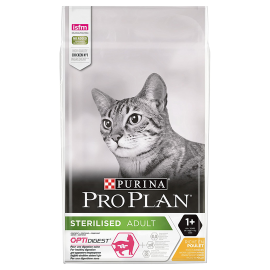 Pro Plan kissanruoka 10 kg: 9 +1 kg kaupan päälle! - 10 kg Sterilised Adult Chicken