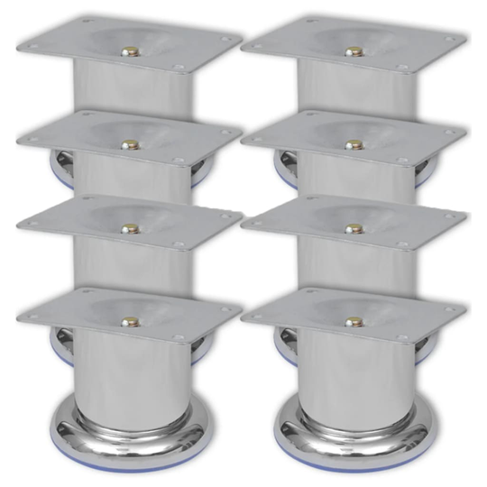 vidaXL Pyöreät sohvanjalat 8 kpl kromi 60 mm