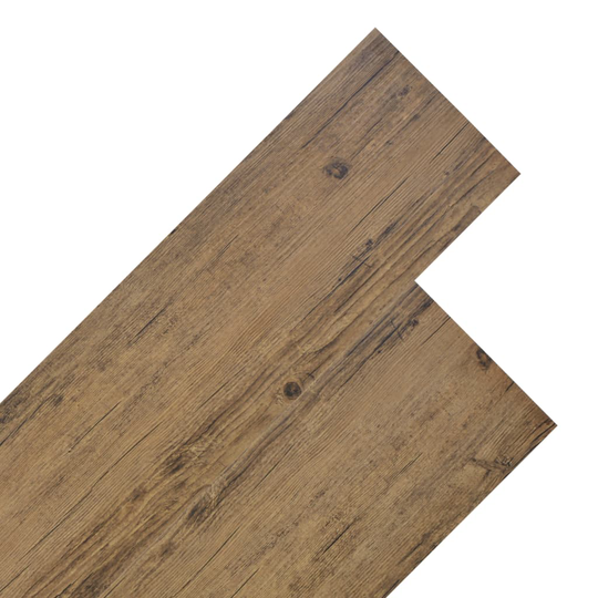 vidaXL PVC-lattialankut 5,26 m² 2 mm Pähkinänruskea