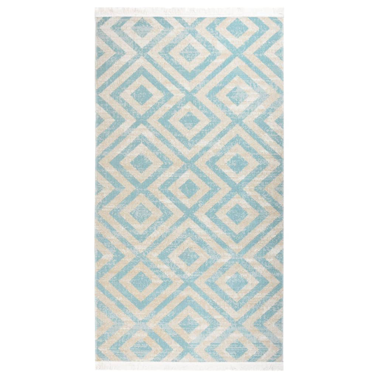vidaXL Ulkomatto litteä kudos 80x150 cm vihreä ja beige