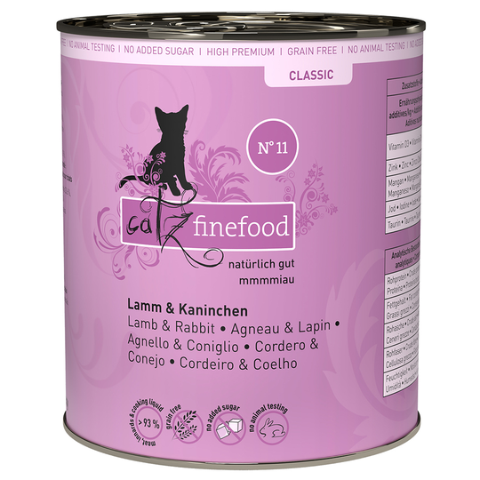 Catz Finefood -säästöpakkaus: 12 x 800 g - lammas & kani