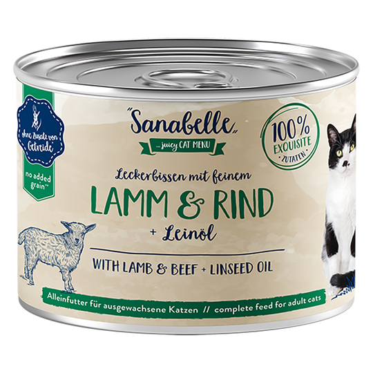 Sanabelle All Meat 6 x 195 g - lammas & nauta