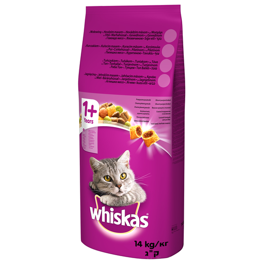 Whiskas-kuivaruoka - 15 % alennusta! - 1+ Beef (14 kg)