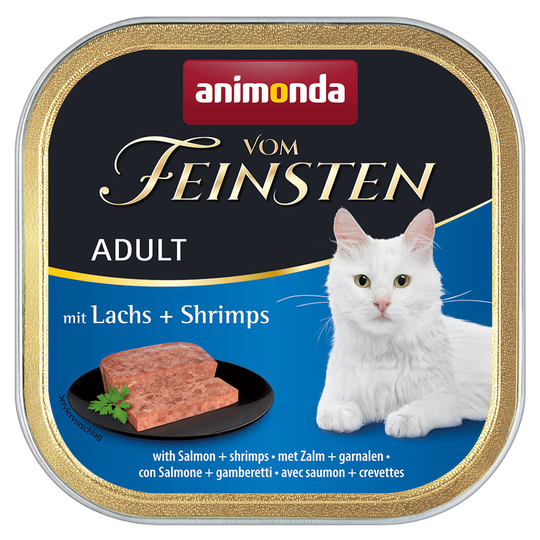 26 + 6 kaupan päälle! 32 x 100 g Animonda vom Feinsten - Adult: lohi & katkarapu