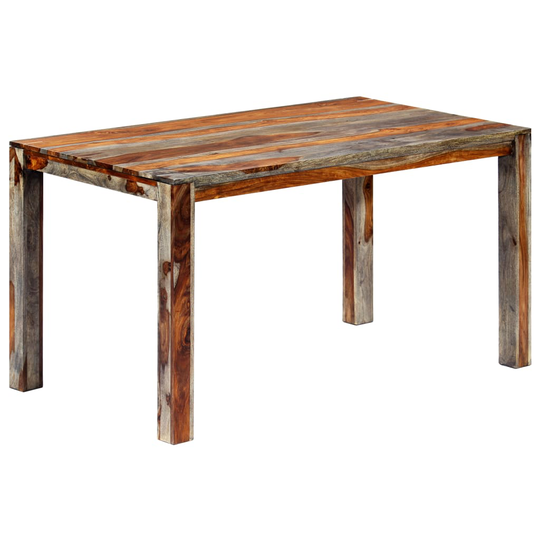 vidaXL Ruokapöytä harmaa 140x70x76 cm täysi seesampuu