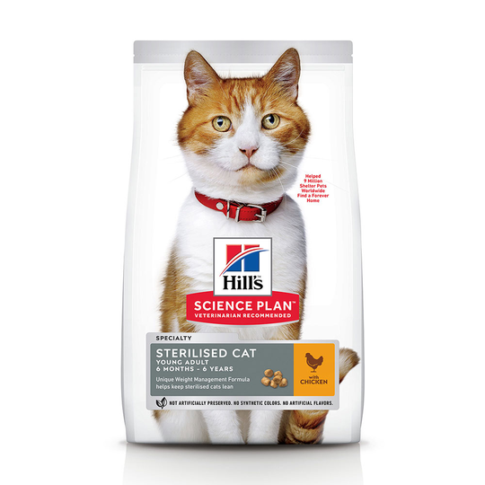 Hill's Science Plan -kuivamuona 10 kg: 8 + 2 kg kaupan päälle! - 10 kg Young Adult Sterilised Chicken