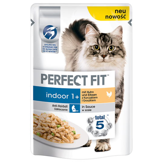Perfect Fit -säästöpakkaus 96 x 85 g - Indoor 1+ kana