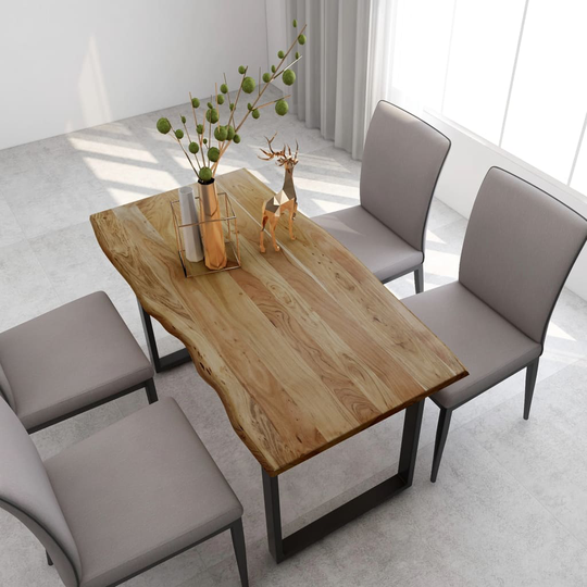 vidaXL Ruokapöytä 140x70x76 cm täysi akaasiapuu