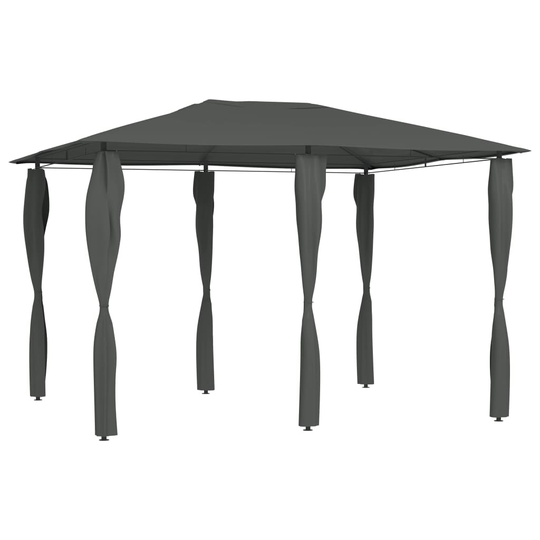 vidaXL Huvimaja sivuseinillä 3x4x2,6 m antrasiitti 160 g/m²