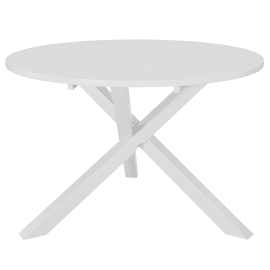 vidaXL Ruokapöytä valkoinen 120x75 cm MDF
