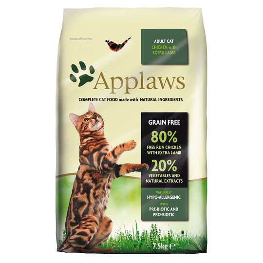Applaws kissanruoka 7,5 kg erikoishintaan! - Adult Chicken & Lamb (7,5 kg)