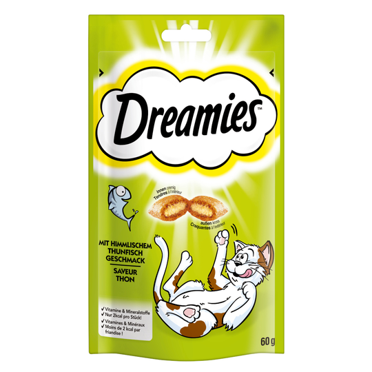 4 + 2 kaupan päälle! 6 x 60 g Dreamies-kissanherkkuja - tonnikala