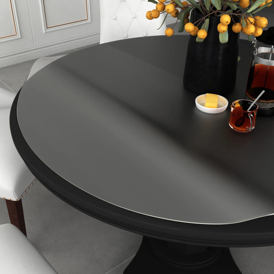 vidaXL Pöytäsuoja matta Ø 120 cm 2 mm PVC