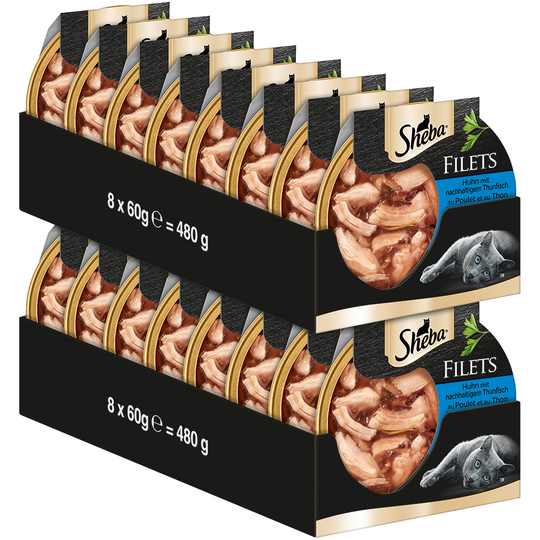 Sheba Feine Filets 16 x 60 g - kana & tonnikala