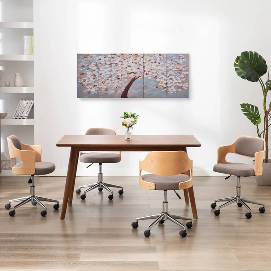 vidaXL Kanvaasitaulusarja kukkiva puu monivärinen 150 x 60 cm