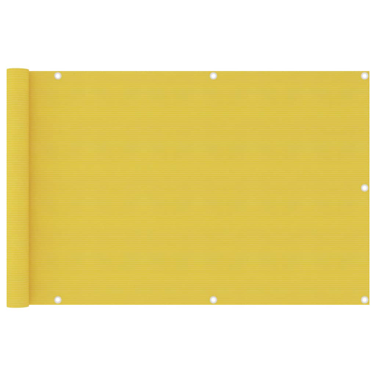 vidaXL Parvekkeen suoja keltainen 90x400 cm HDPE