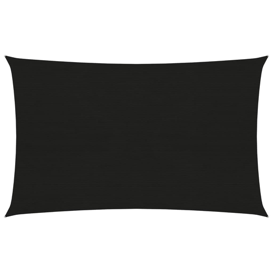 vidaXL Aurinkopurje 160 g/m² musta 2x4 m HDPE