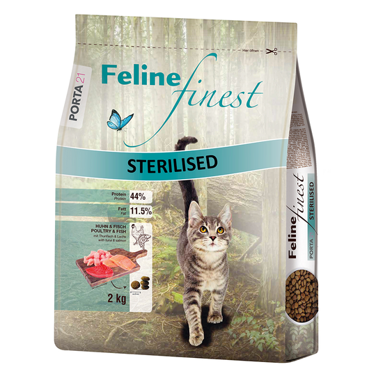 Porta 21 Feline Finest Sterilised kana & kala - säästöpakkaus: 2 x 2 kg