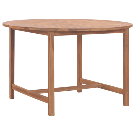 vidaXL Puutarhan ruokapöytä Ø110x75 cm täysi tiikki