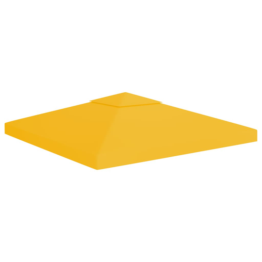 vidaXL 2-kerroksinen huvimajan katto 310 g/m² 3x3 m keltainen